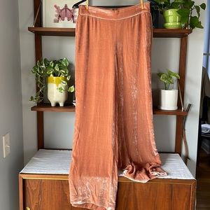 Shimmery Flowing Crushed Velvet Pants